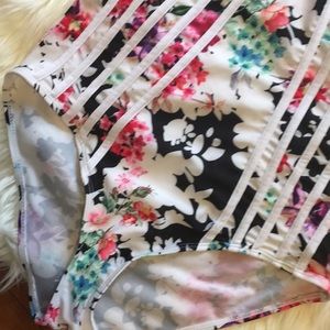 Swim - One Piece Bathing Suit Floral with White accents Swim - One Piece Bathing Suit Floral with White accents